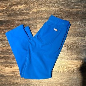 Royal blue Figs scrub pant, straight leg. Size XS.